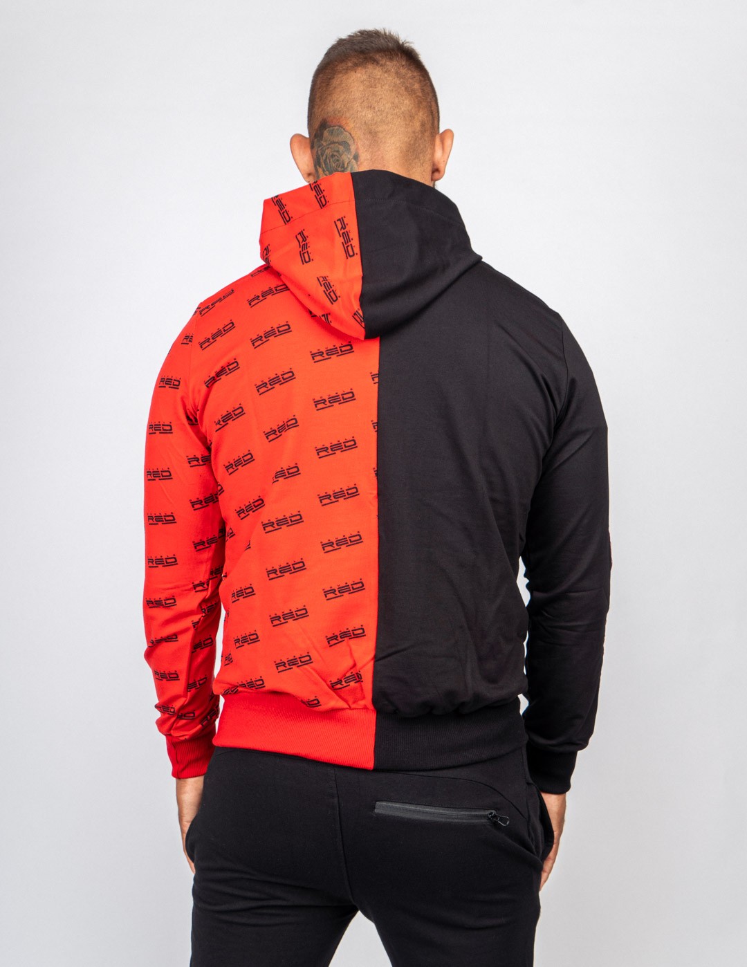 Hoodie DOUBLE FACE Black/Red