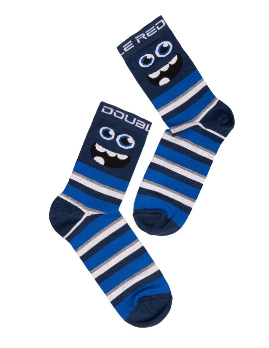 DOUBLE FUN Socks Monster CO. Blue Stripes