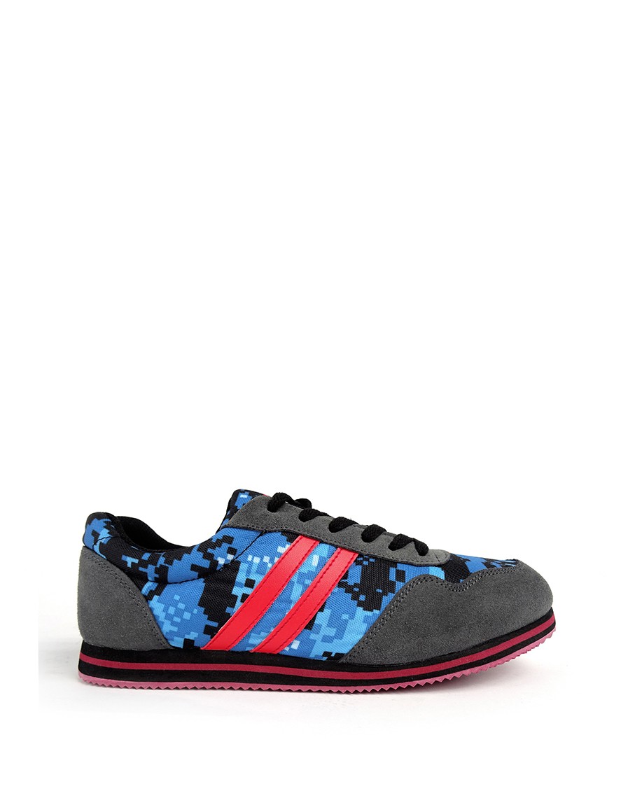 DOUBLE RED camo blue digi sneakers
