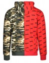 Hoodie DOUBLE FACE Red/Green Camo
