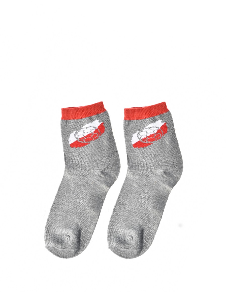 KID Fun Socks Grey Soccer