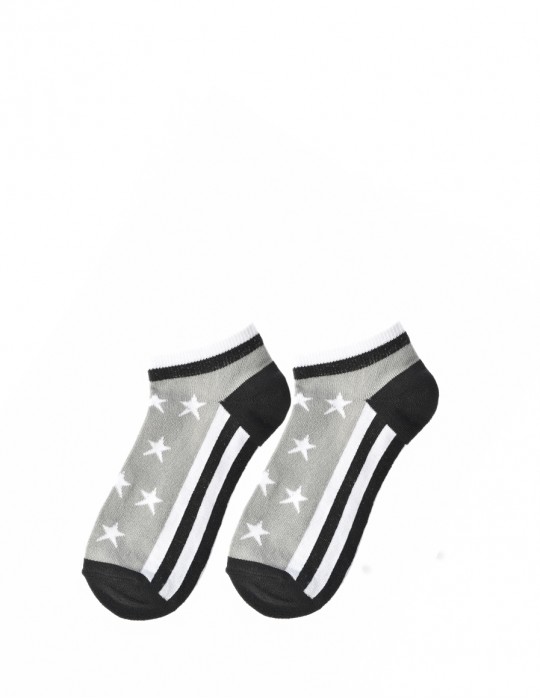 FUN Low Cut Socks Stars Grey