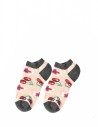 Women's FUN Low Cut  Socks Cherry