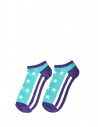 Women's Low Cut FUN Socks Stars Blue
